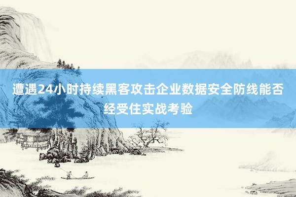 遭遇24小时持续黑客攻击企业数据安全防线能否经受住实战考验